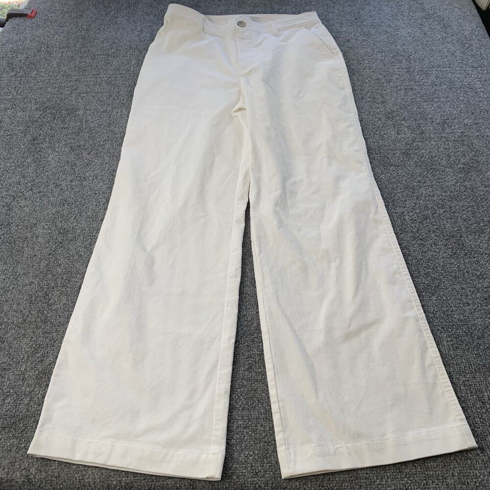 Free Assembly Corduroy Jeans Women’s 6 (30x31) White Wide-Leg High Rise